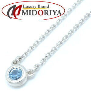 TIFFANY Co By the Yard Necklace Aquamarine Elsa Peretti Silver